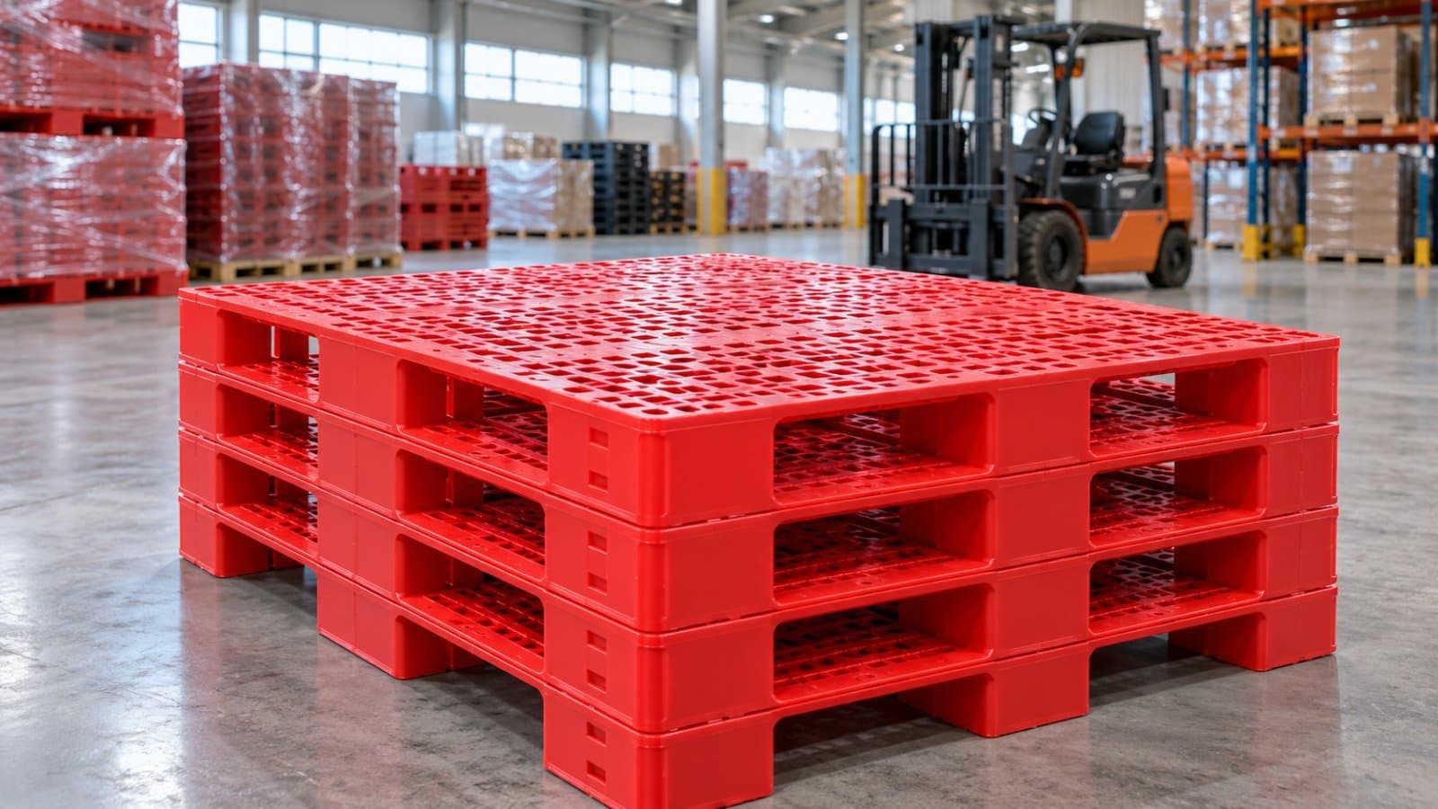 Palette plastique rouge : usages, avantages et modèles disponibles